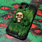 "Eternal Decay" 3D Realistic Skull Phone Case | Handmade Gothic Dripping Texture Art