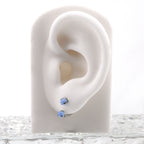 16G Pastellfarbener Zirkonia-Titan-Hufeisenring 