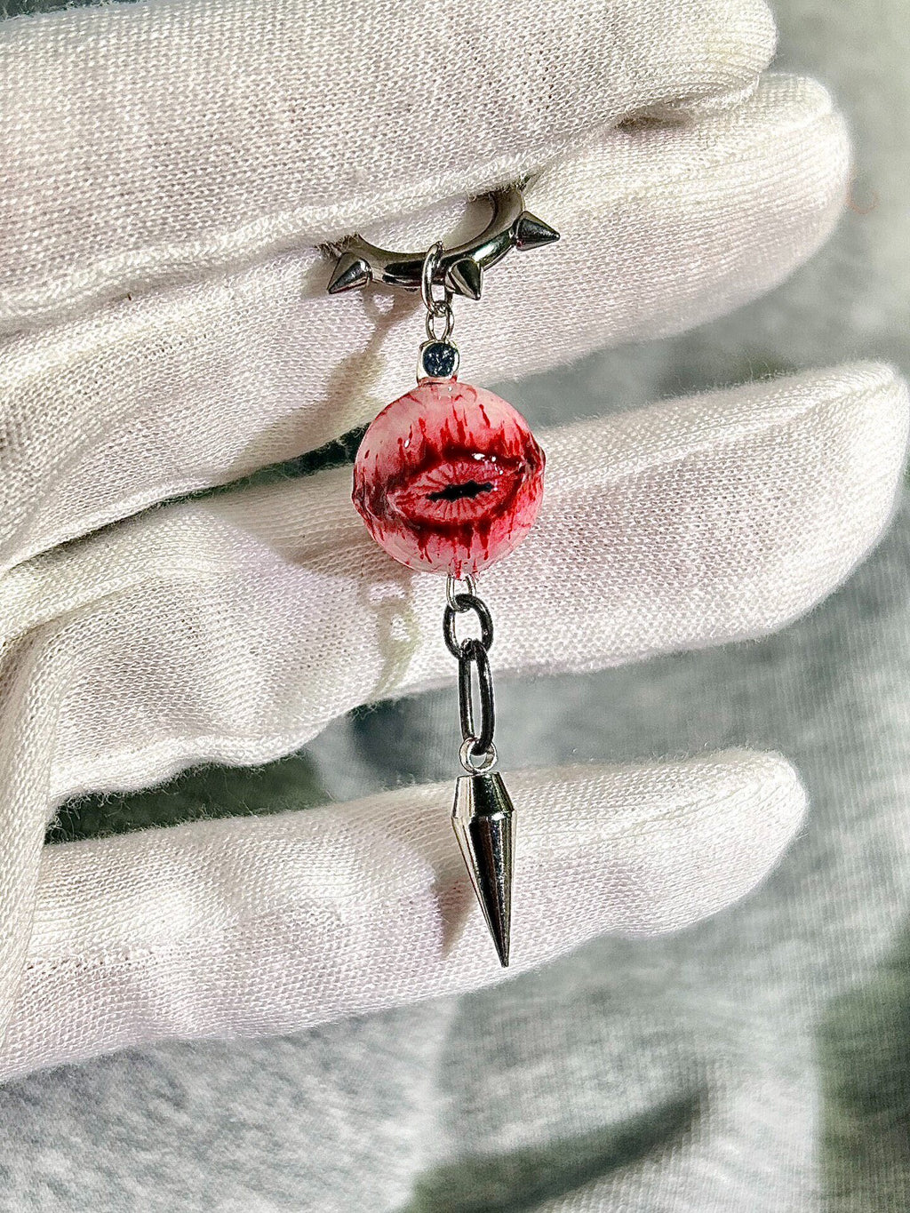 Flesh and Blood | Macabre Body Horror Spike Drop Earrings