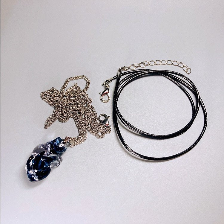 "Corrupted Soul" Black Smoke Anatomical Heart - Ink Wash Resin