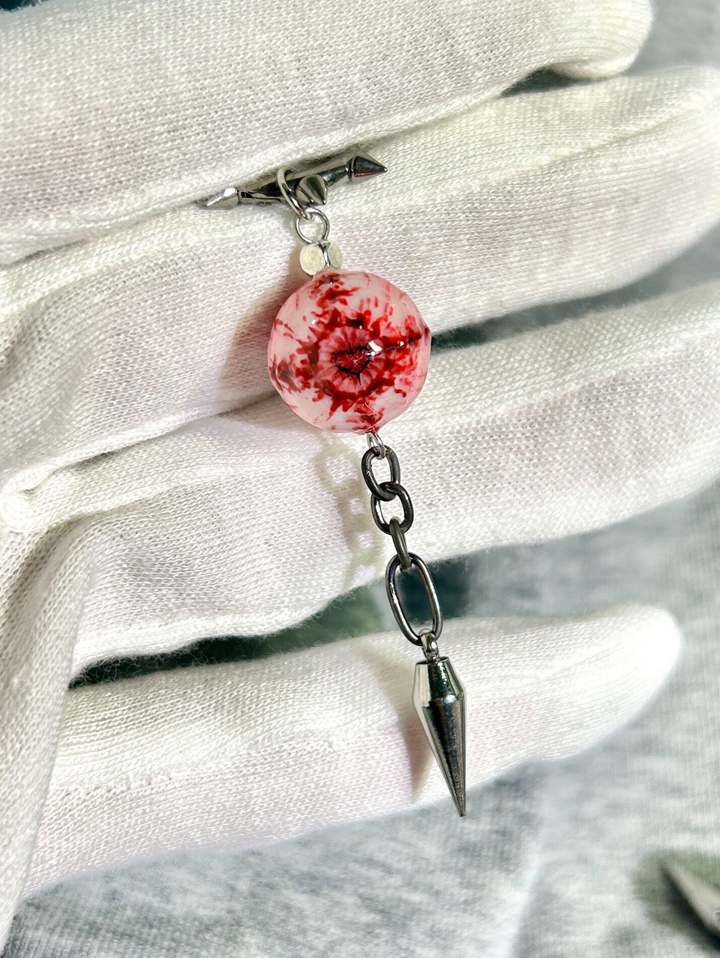 Flesh and Blood | Macabre Body Horror Spike Drop Earrings