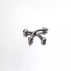 Basic Spike Augenbrauen-Barbell aus Edelstahl mit Außengewinde und Spike-Außengewinde 