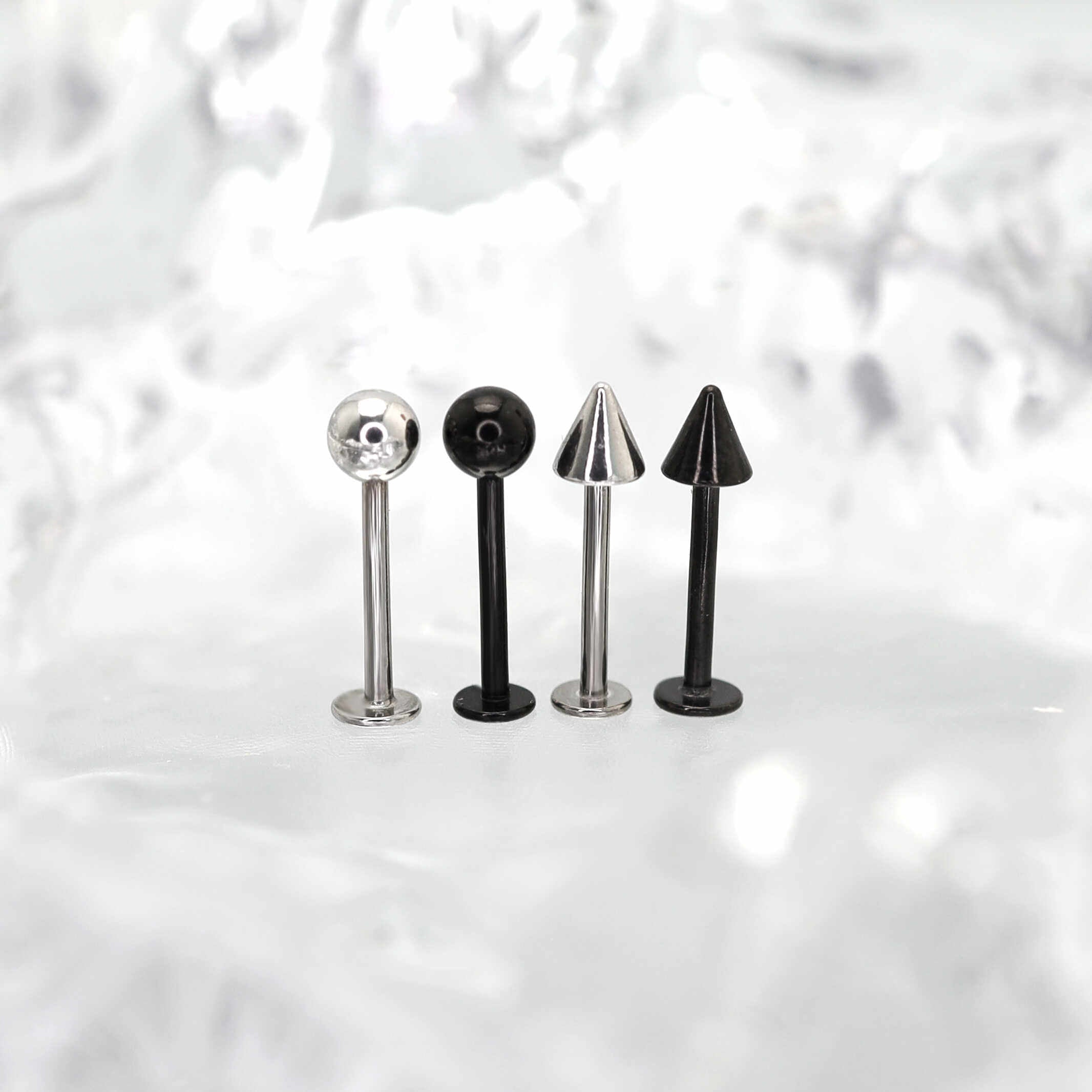 Clou labret en acier inoxydable à filetage externe Basic Spike 