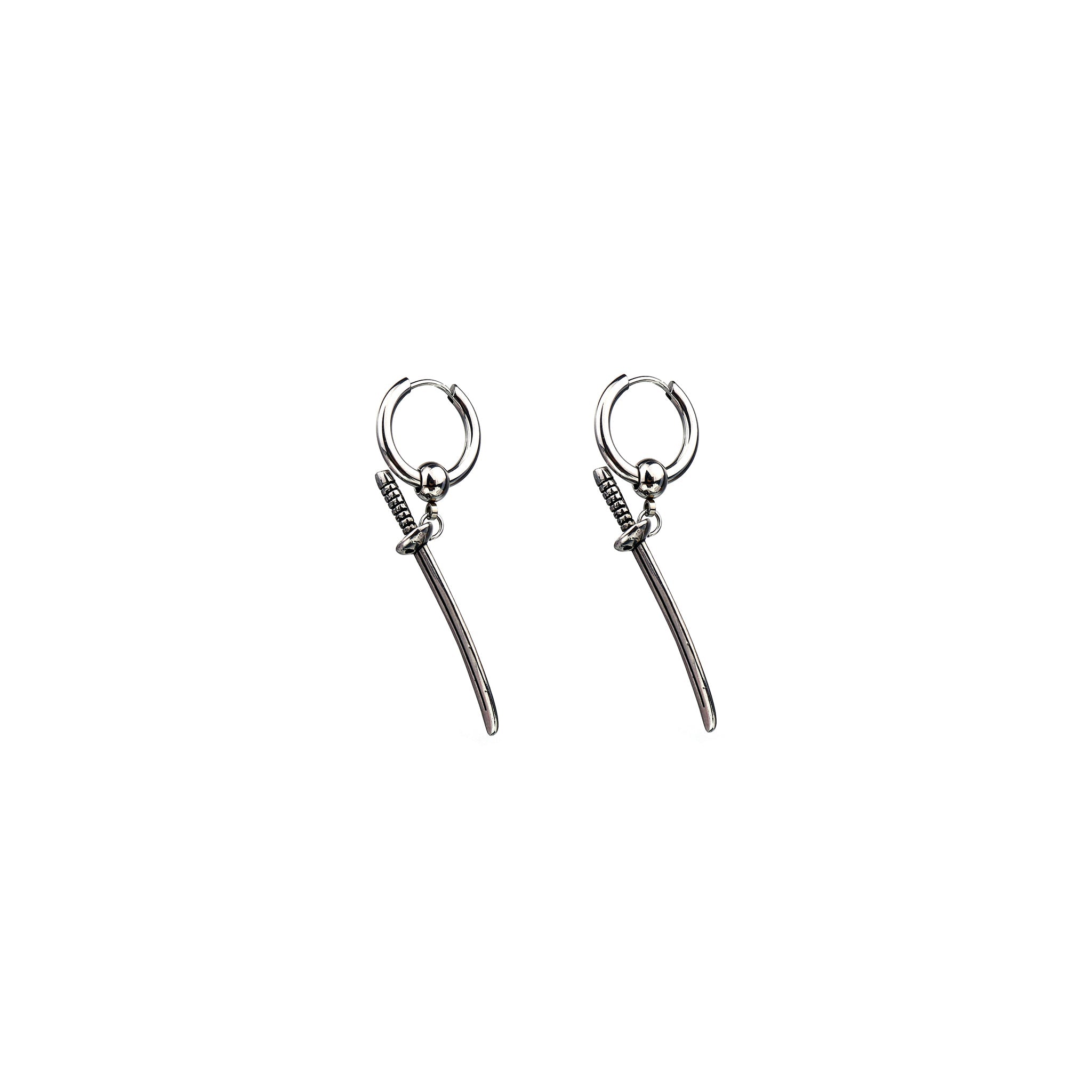 Katana Stainless Steel Earrings - Katana Stainless Steel Earrings - Set by CRUXJEWELRY