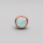 Titanium Fire Opal Bezel Piercing Top