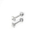 Kyoto Limited Series - Stainless Steel Tongue stud - Kyoto Limited Series - Stainless Steel Tongue stud - あ / 12 mm / 1.2mm/16G by CRUXJEWELRY