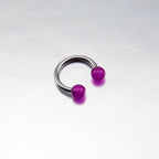 Acrylic Glow Ball Septum Ring - Acrylic Glow Ball Septum Ring - Deep Purple / 8mm by CRUXJEWELRY
