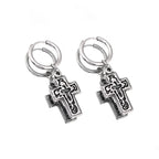 PAIR OF Openwork Gothic Cross stainless steel Earring - PAIR OF Openwork Gothic Cross stainless steel Earring - Default Title by CRUXJEWELRY