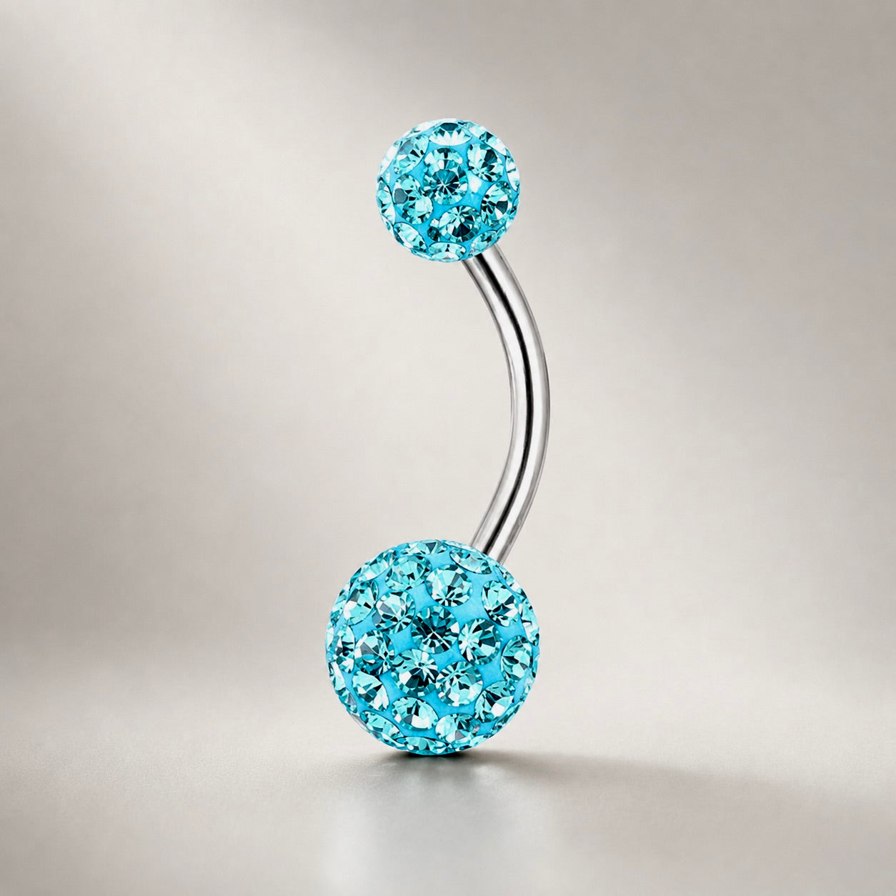 Pavé Ball Titanium Belly Ring