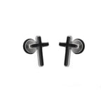 Gothic Cross Spike Externally Threaded Stainless Steel Ear Studs - Gothic Cross Spike Externally Threaded Stainless Steel Ear Studs - Single by CRUXJEWELRY