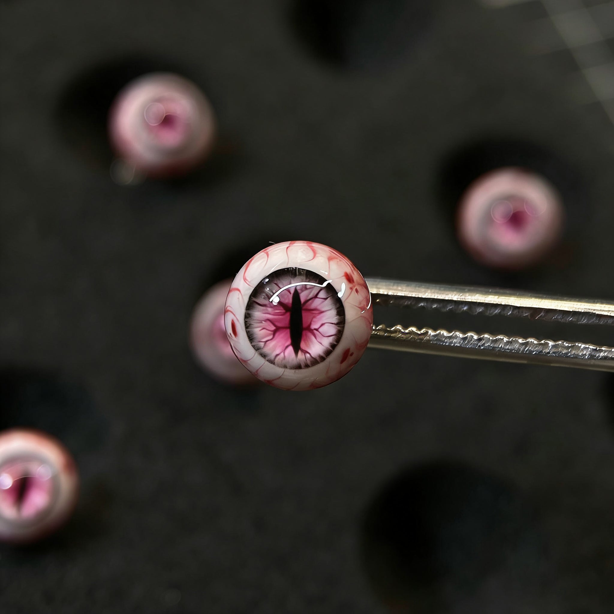 Cthulhu Eye - Demon Slayer | Kamado Nezuko | Ear/Lip/Tongue Studs - Cthulhu Eye - Demon Slayer | Kamado Nezuko | Ear/Lip/Tongue Studs - 1PCS / Flat-Back（Default） / 4mm by CRUXJEWELRY