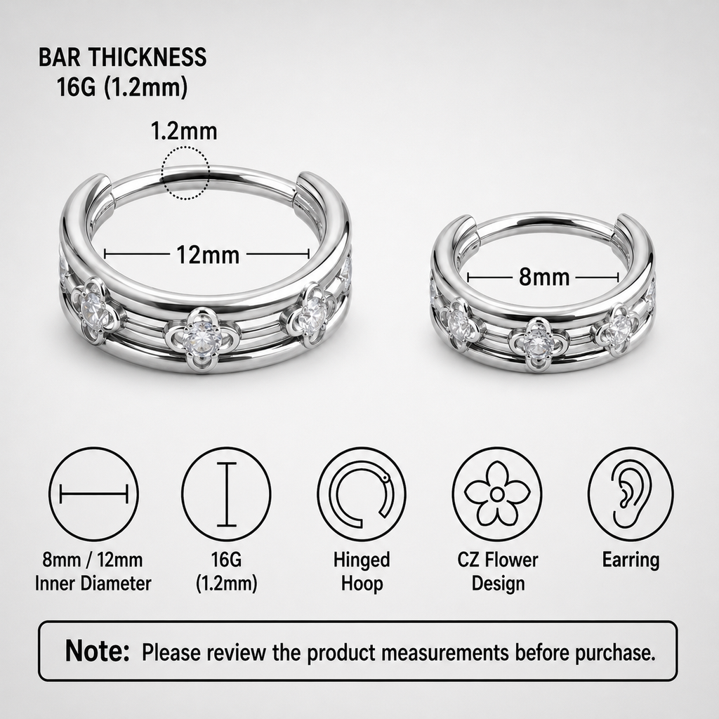 Titanium Four-Leaf Clover Septum Clicker