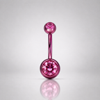 Bauchnabelpiercing aus Titan mit Zirkonia-Kristall 