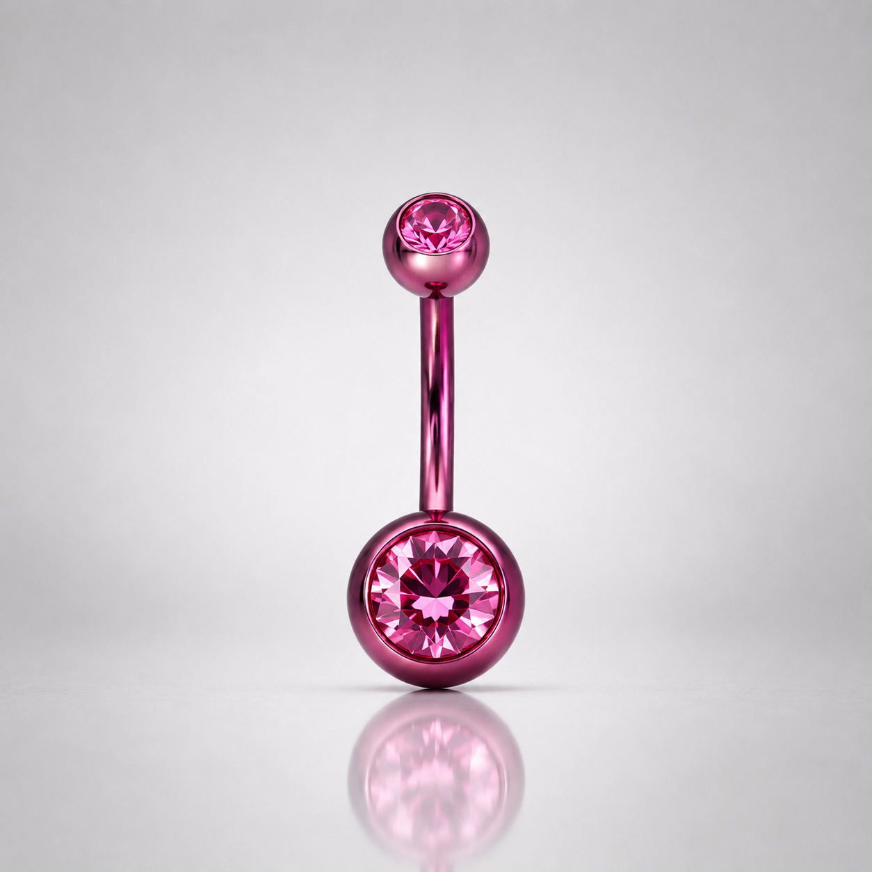Anneau de nombril en titane avec cristal CZ 