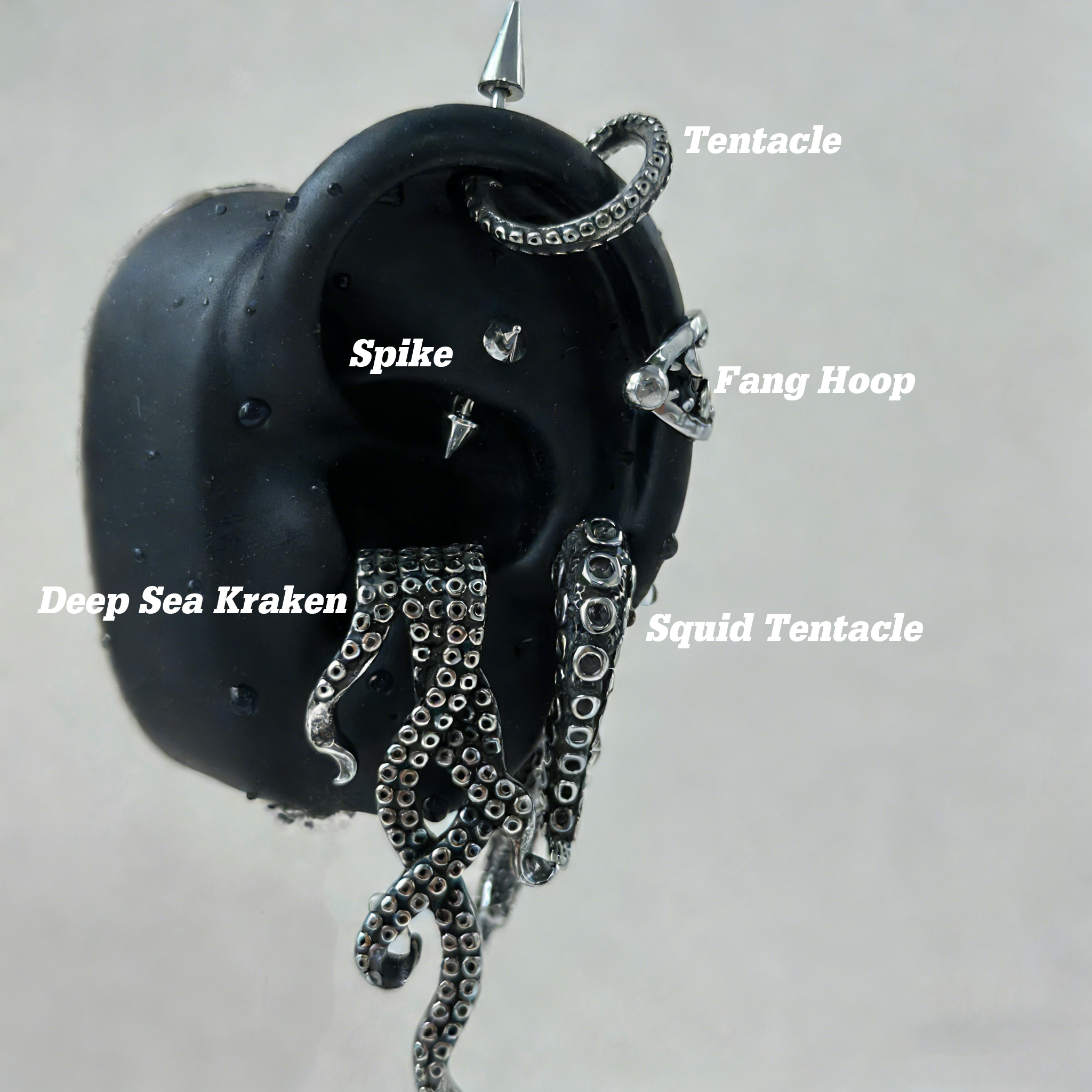 The "Abyss" Collection | Deep Sea Kraken & Tentacle Earrings Stack