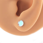 20G Dünne, durchscheinende Ohrstecker aus Edelstahl mit Epoxidharz-Wassertropfen-Design (20G) 