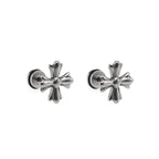 Cross Externally Threaded Stainless Steel Ear Studs - Cross Externally Threaded Stainless Steel Ear Studs - Set by CRUXJEWELRY