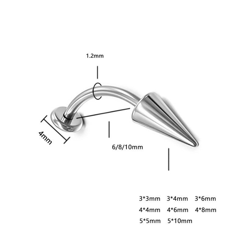 Twin Fang Titanium Eyebrow Barbell