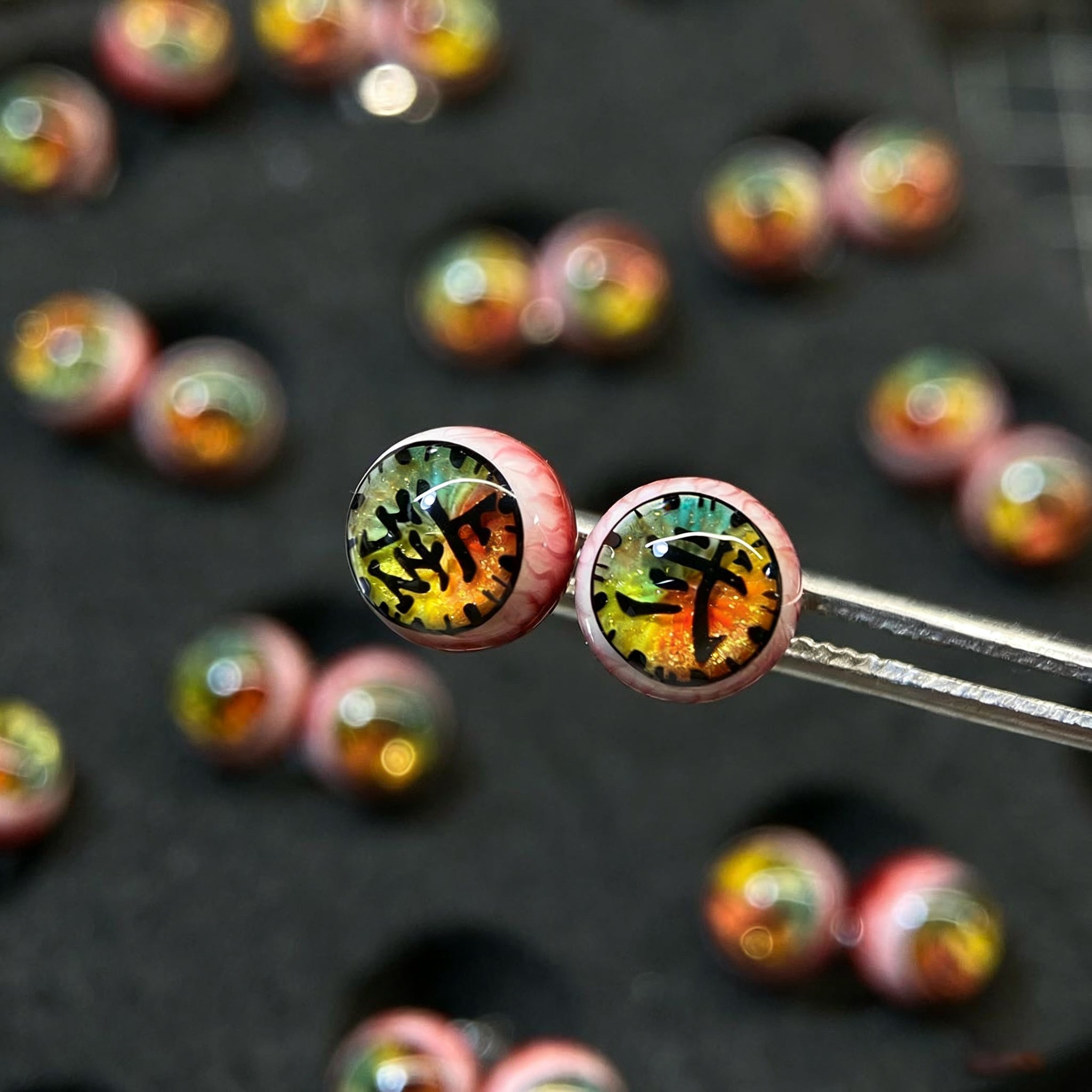 Cthulhu Eye - Demon Slayer Upper Rank Two- Dōma Ear/Lip/Tongue Studs - Cthulhu Eye - Demon Slayer Upper Rank Two- Dōma Ear/Lip/Tongue Studs - Upper Rank ( 1PCS x 上弦 ) / Flat-Back / 4mm by CRUXJEWELRY