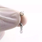 Magic Crystal Ball Titanium Rook/Eyebrow Studs - Magic Crystal Ball Titanium Rook/Eyebrow Studs - White / 6mm by CRUXJEWELRY