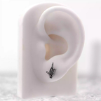 Punk Middle Finger stainless steel Ear Studs - Punk Middle Finger stainless steel Ear Studs - Single by CRUXJEWELRY