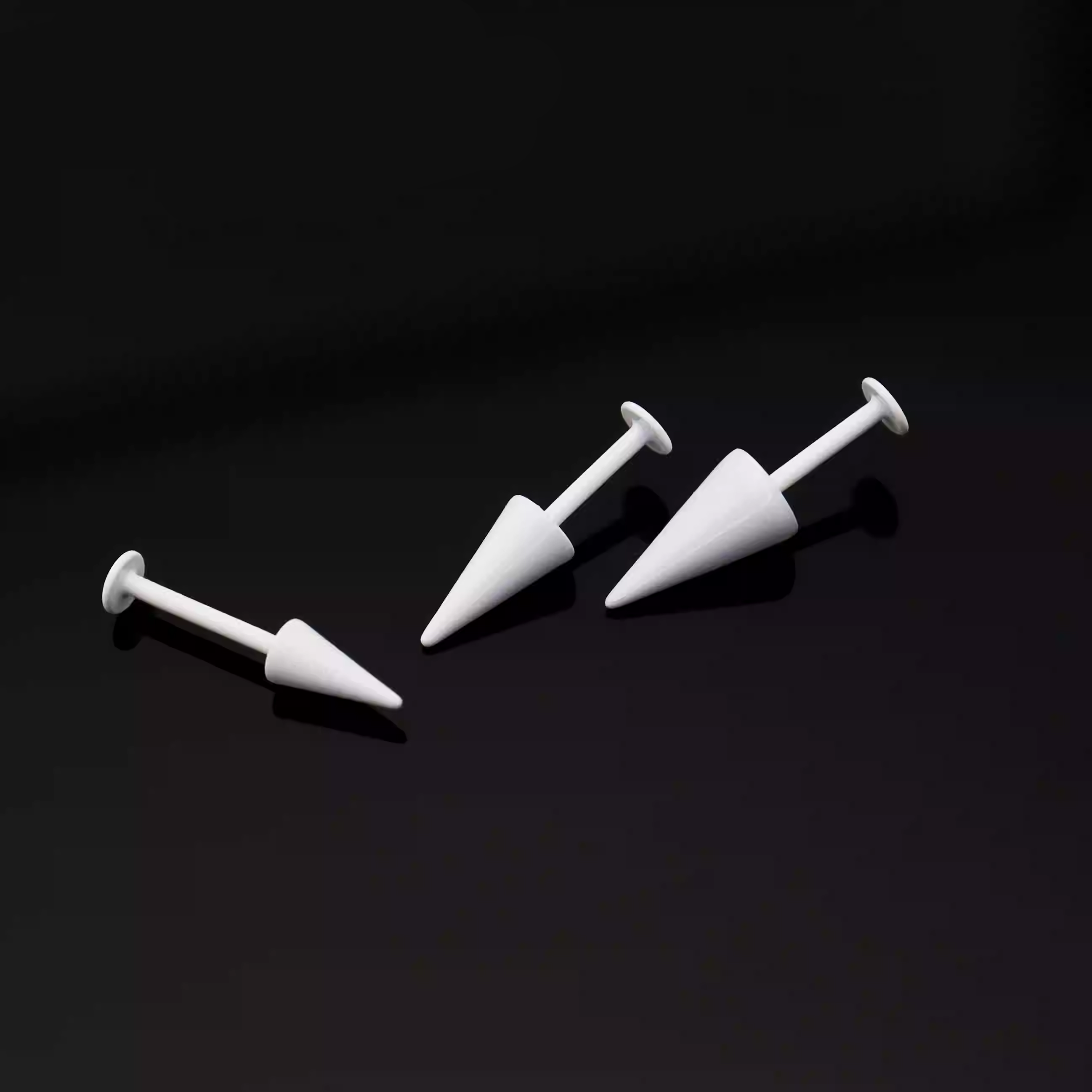 Spike Externally Threaded Stainless Steel Ear Studs - Spike Externally Threaded Stainless Steel Ear Studs - 6mm by CRUXJEWELRY