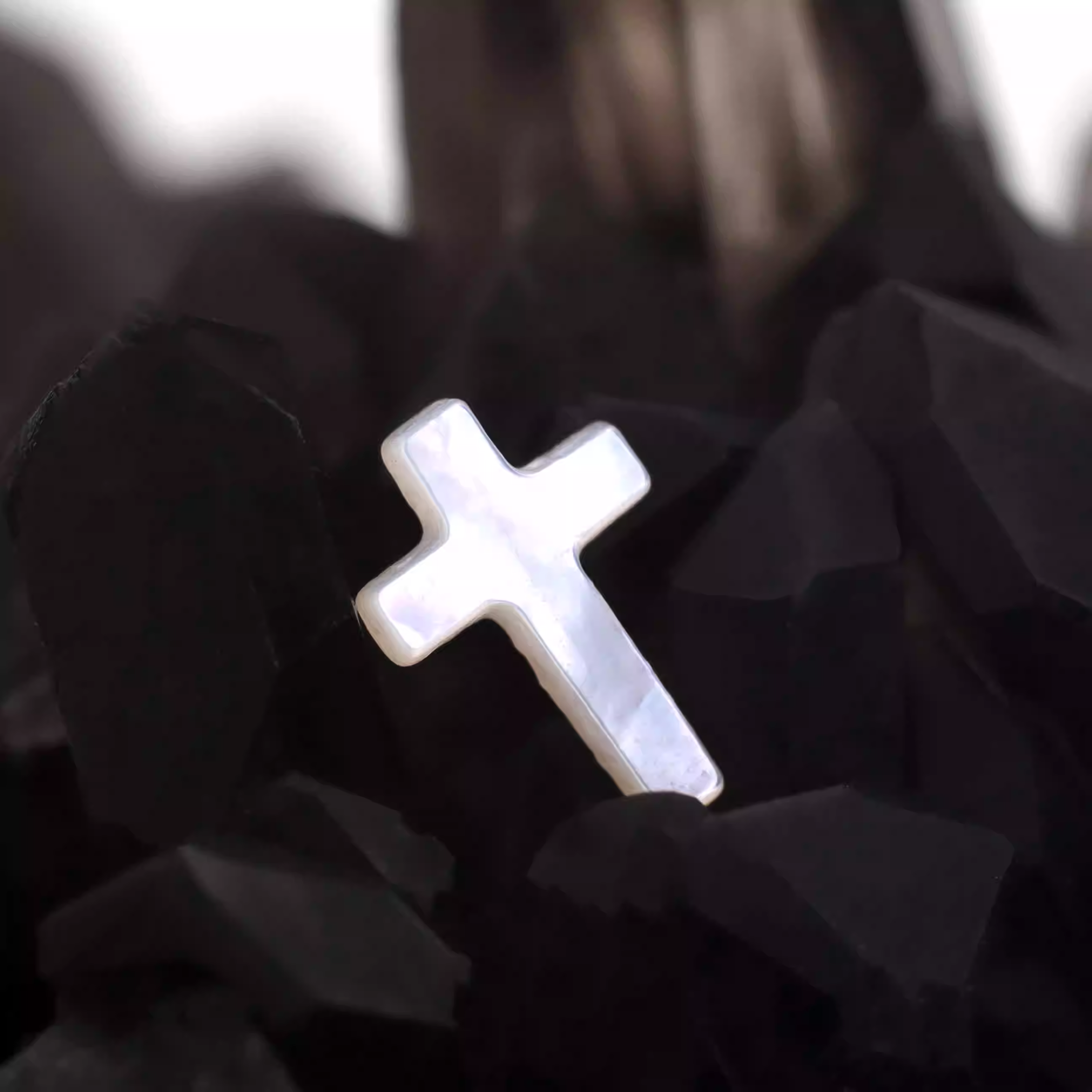 Hallowmas - Moonlight Gothic Cross Labret/Ear Stud - Hallowmas - Moonlight Gothic Cross Labret/Ear Stud - 6mm by CRUXJEWELRY