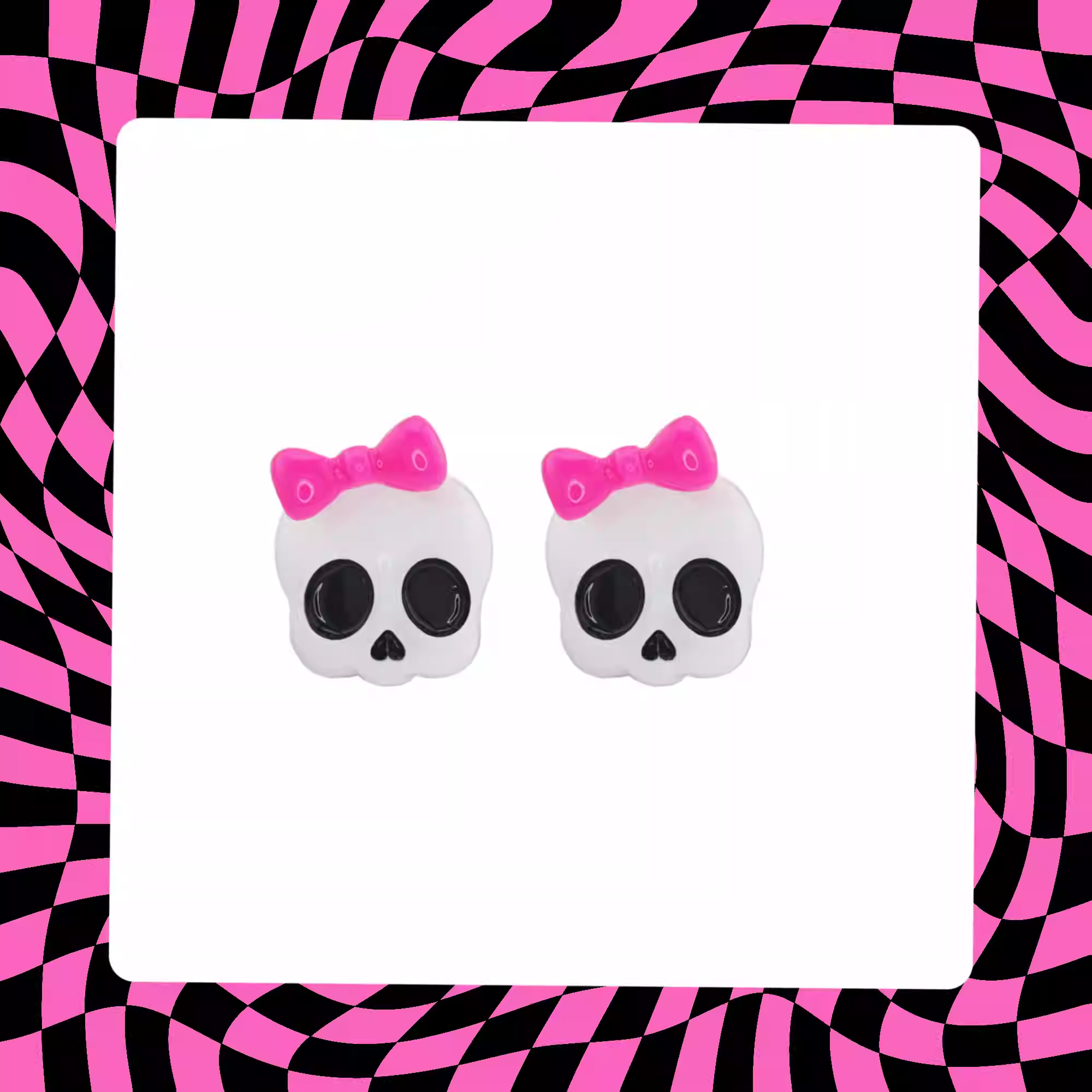 Hallowmas - Playful Skull & Bow Helix Ear Studs - Hallowmas - Playful Skull & Bow Helix Ear Studs - Single / 0.8mm/20G by CRUXJEWELRY