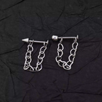 Heart Chain Spike stainless steel Lip Stud - Heart Chain Spike stainless steel Lip Stud - Spike / 6mm by CRUXJEWELRY