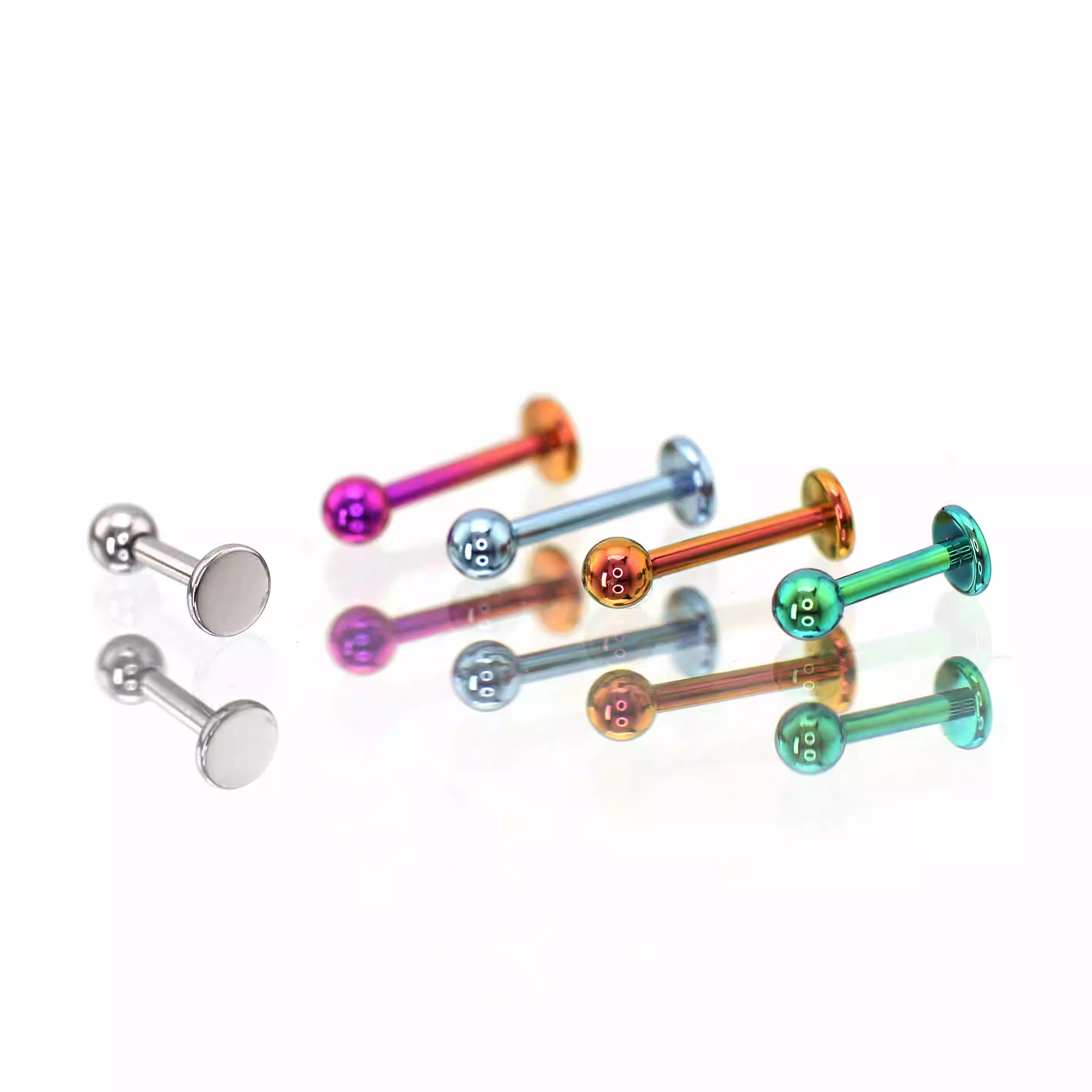 High-Polish Internally Threaded Titanium Studs - High-Polish Internally Threaded Titanium Studs - Sliver / 6mm by CRUXJEWELRY