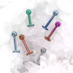 High-Polish Internally Threaded Titanium Studs - High-Polish Internally Threaded Titanium Studs - Sliver / 6mm by CRUXJEWELRY