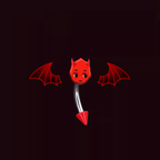 Crux - Red Little Demon stainless steel Rook Stud - Crux - Red Little Demon stainless steel Rook Stud - Default Title by CRUXJEWELRY