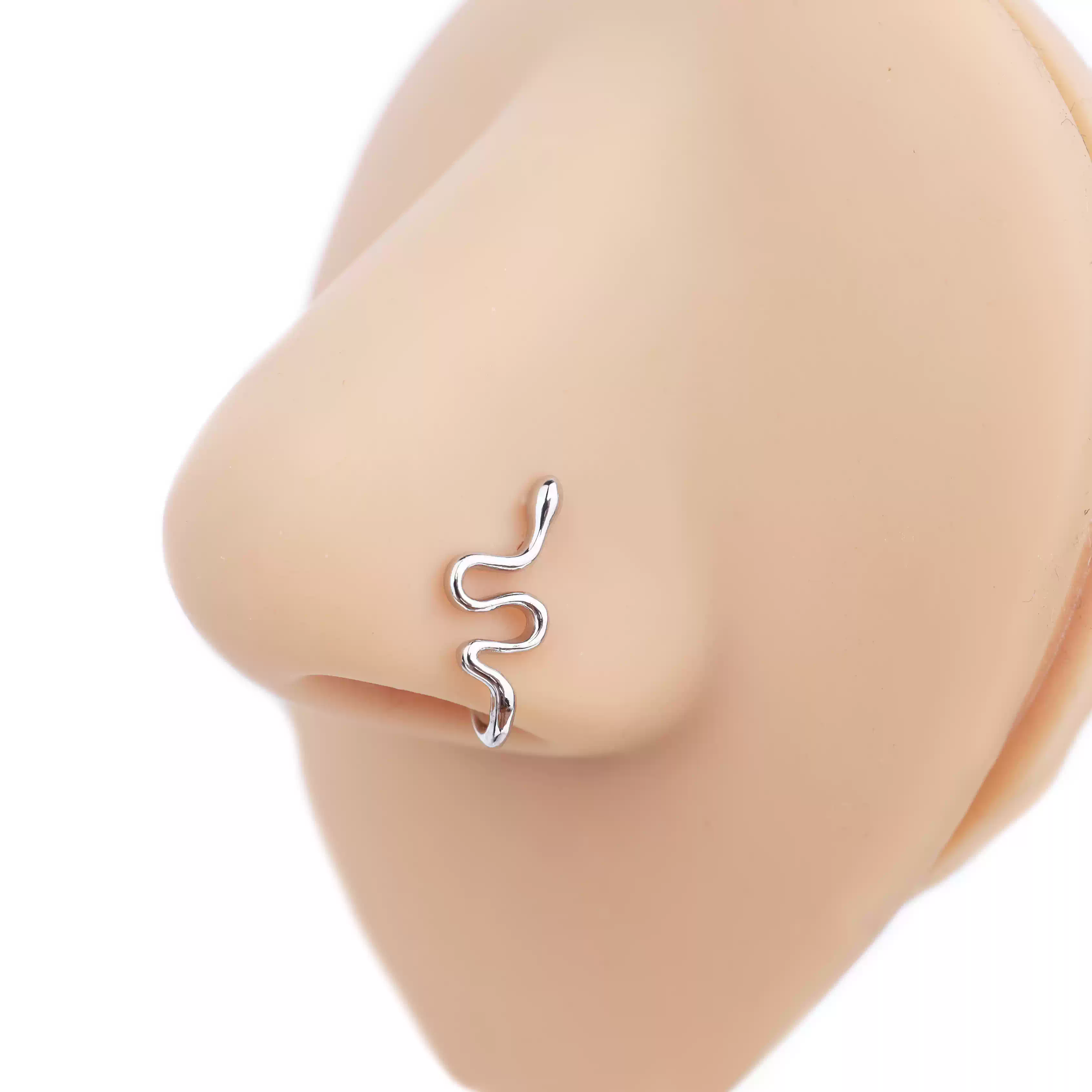 pentacle-Moon-Star fake nose stud - pentacle-Moon-Star fake nose stud - Heart by CRUXJEWELRY