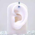 Spike Internally Threaded Titanium Cartilage Stud - Spike Internally Threaded Titanium Cartilage Stud - Green / 6mm by CRUXJEWELRY