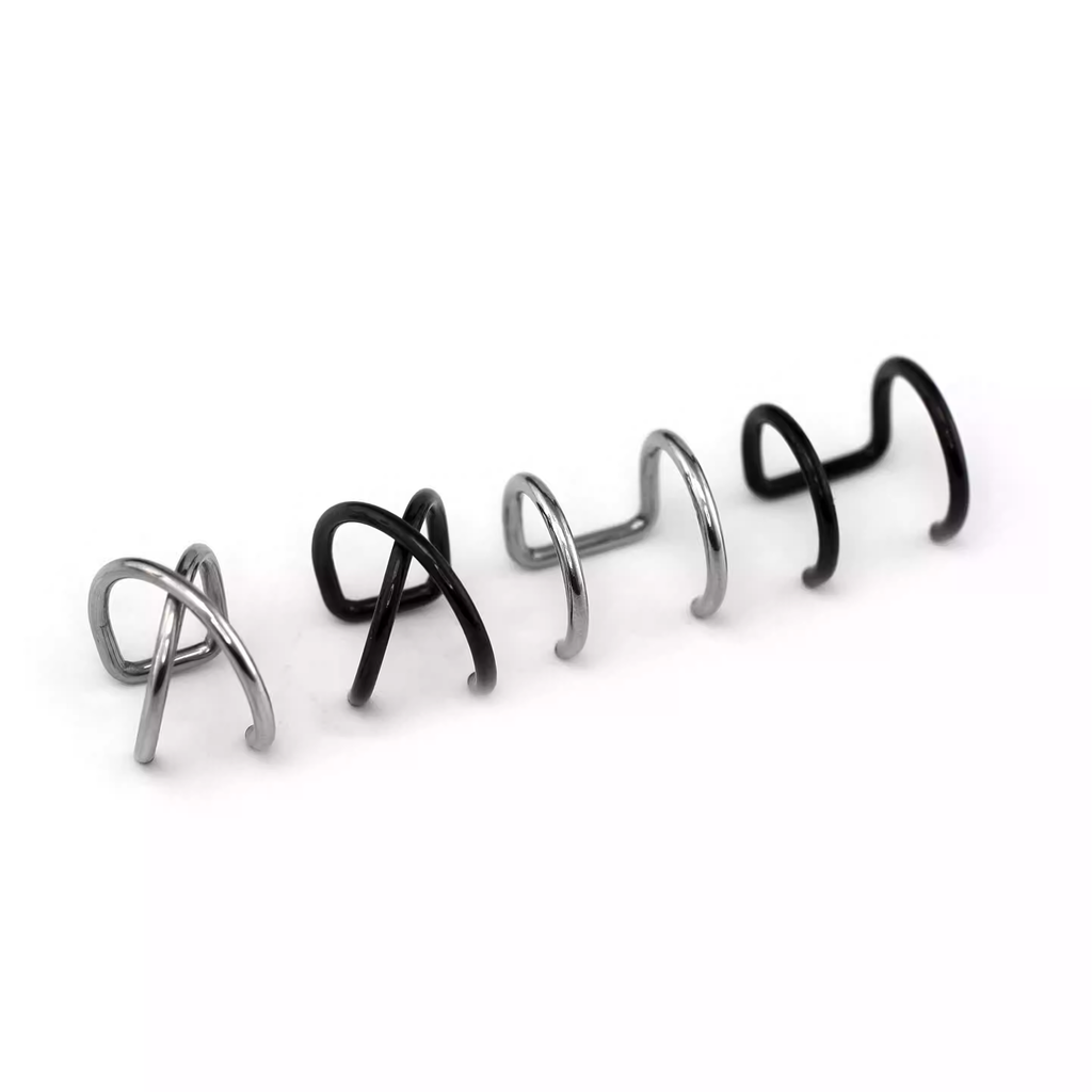 Stainless Steel Ball Fake Ear/Lip gague - Stainless Steel Ball Fake Ear/Lip gague - Black / Parallel / 6mm by CRUXJEWELRY