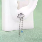 Cloud & Raindrop Pendant Ear Stud - Cloud & Raindrop Pendant Ear Stud - Single by CRUXJEWELRY
