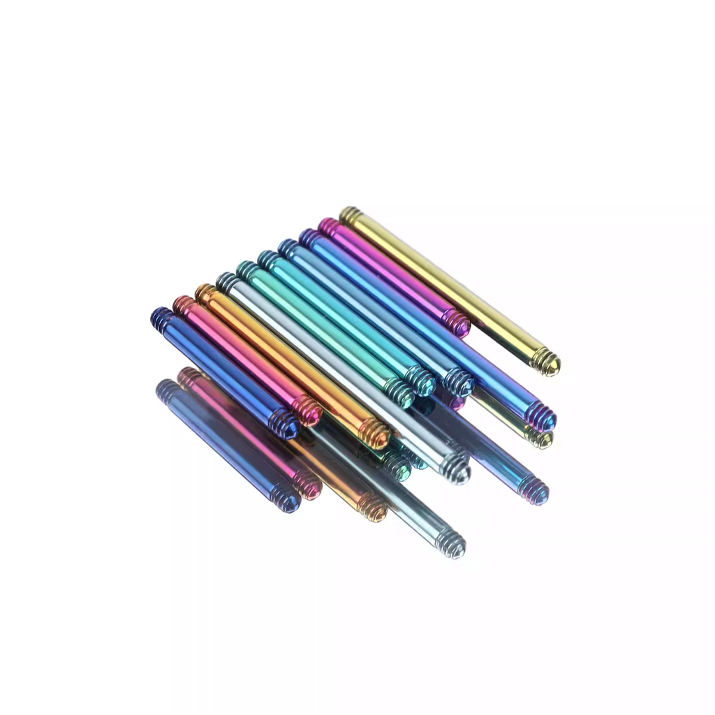 F136 Titanium Externally Threaded Tongue Bar Accessories - F136 Titanium Externally Threaded Tongue Bar Accessories - 10mm by CRUXJEWELRY