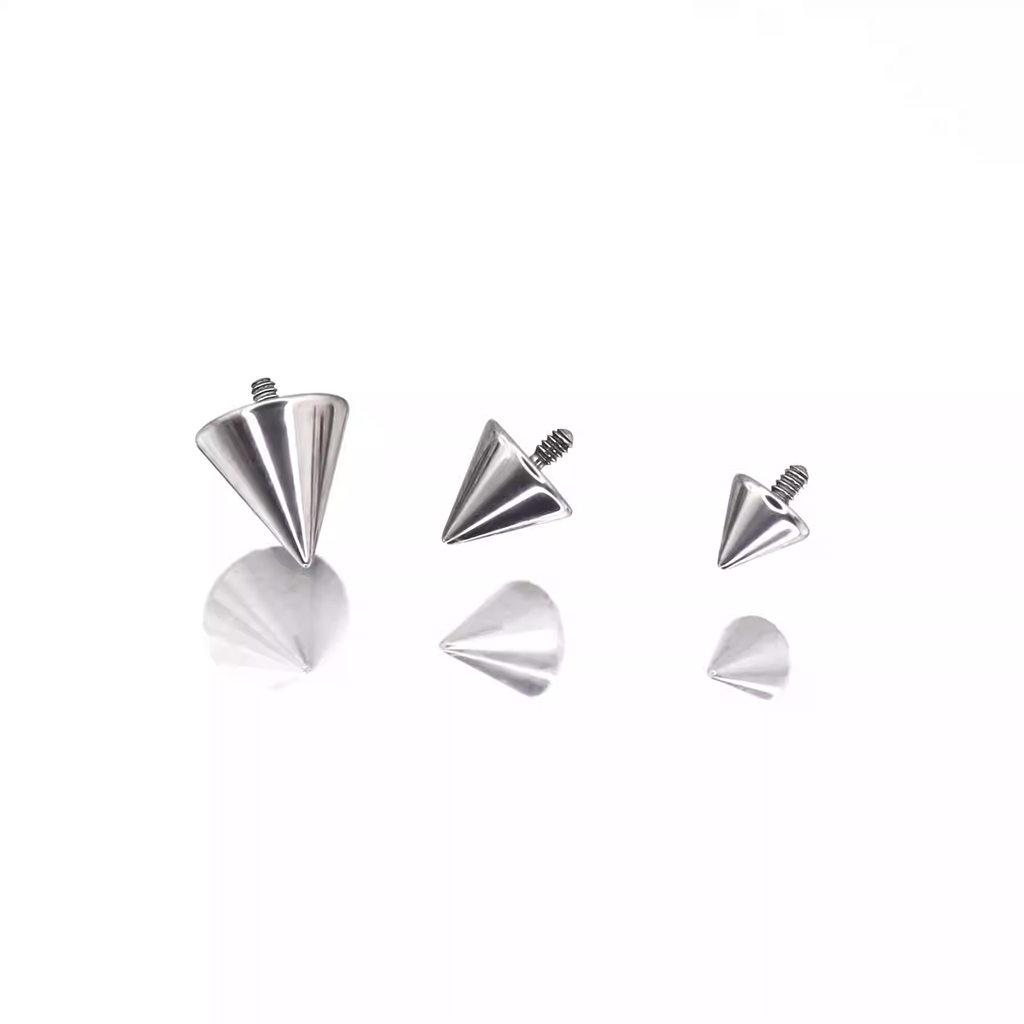 Titanium Internally Threaded Spike Ends Accessories - Titanium Internally Threaded Spike Ends Accessories - 3*3mm by CRUXJEWELRY