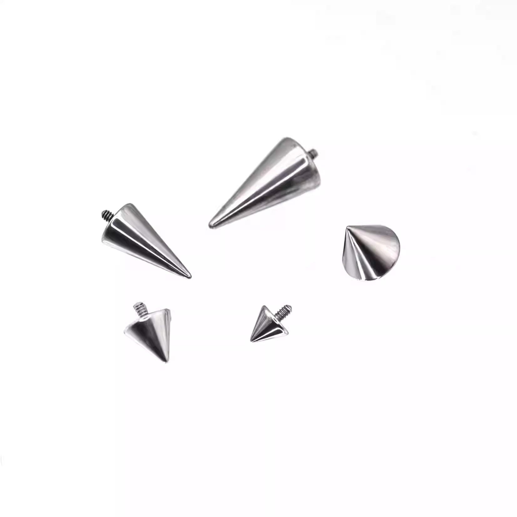 Titanium Internally Threaded Spike Ends Accessories - Titanium Internally Threaded Spike Ends Accessories - 3*3mm by CRUXJEWELRY