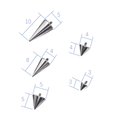 Titanium Internally Threaded Spike Ends Accessories - Titanium Internally Threaded Spike Ends Accessories - 3*3mm by CRUXJEWELRY