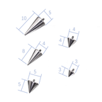 Titanium Internally Threaded Spike Ends Accessories - Titanium Internally Threaded Spike Ends Accessories - 3*3mm by CRUXJEWELRY