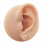 Translucent Cat's Eye Internally Threaded Titanium Studs - Translucent Cat's Eye Internally Threaded Titanium Studs - 6mm by CRUXJEWELRY