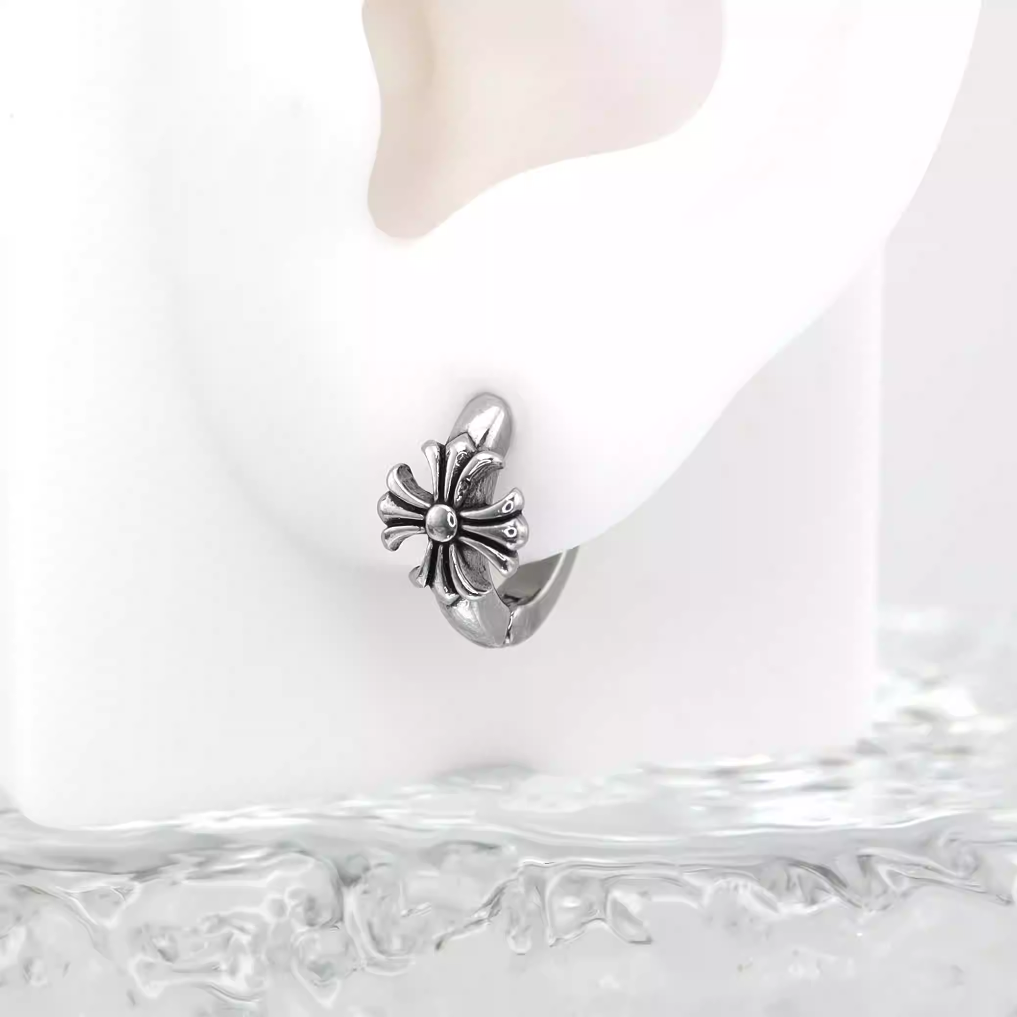 Vintage Cross stainless steel Earrings - Vintage Cross stainless steel Earrings - Single by CRUXJEWELRY