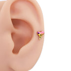 Titanium Fluid Heart Stud | Cyberpunk Liquid Metal Cartilage & Lip Piercing