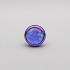 Titanium Fire Opal Bezel Piercing Top