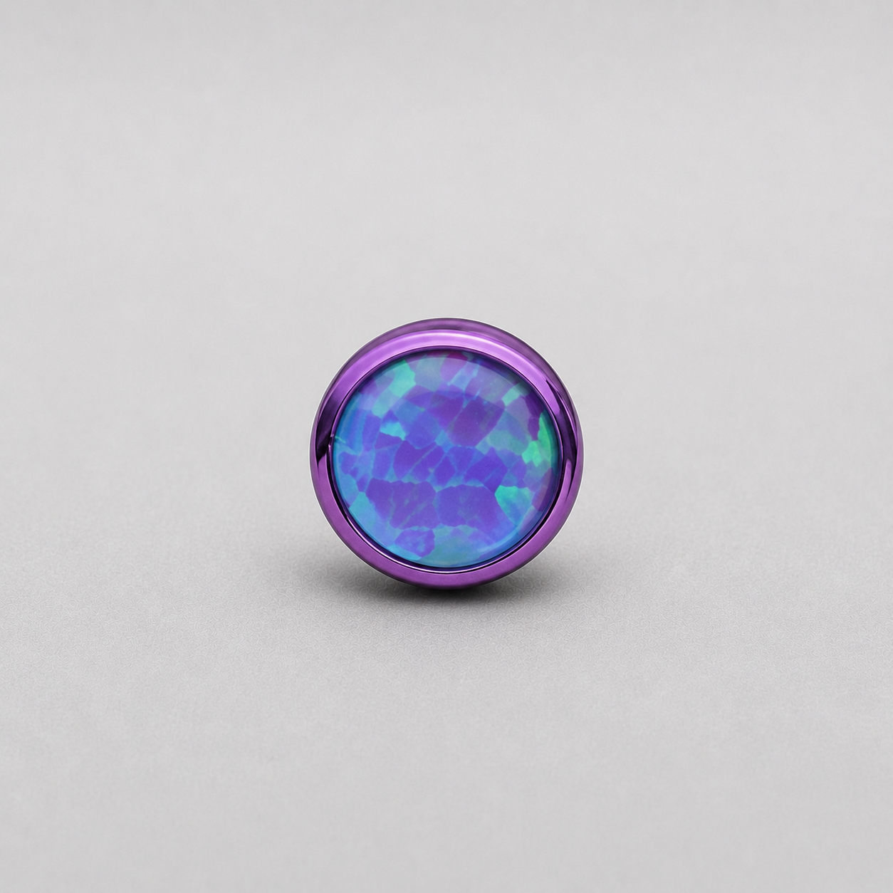 Titanium Fire Opal Bezel Piercing Top