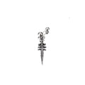 Sliver Dagger Pendant Stainless Steel Ear Studs - Sliver Dagger Pendant Stainless Steel Ear Studs - Single by CRUXJEWELRY