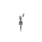 Sliver Dagger Pendant Stainless Steel Ear Studs - Sliver Dagger Pendant Stainless Steel Ear Studs - Single by CRUXJEWELRY