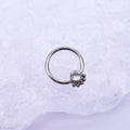 Closure CZ Ball Titanium Nose Ring - Closure CZ Ball Titanium Nose Ring - White by CRUXJEWELRY
