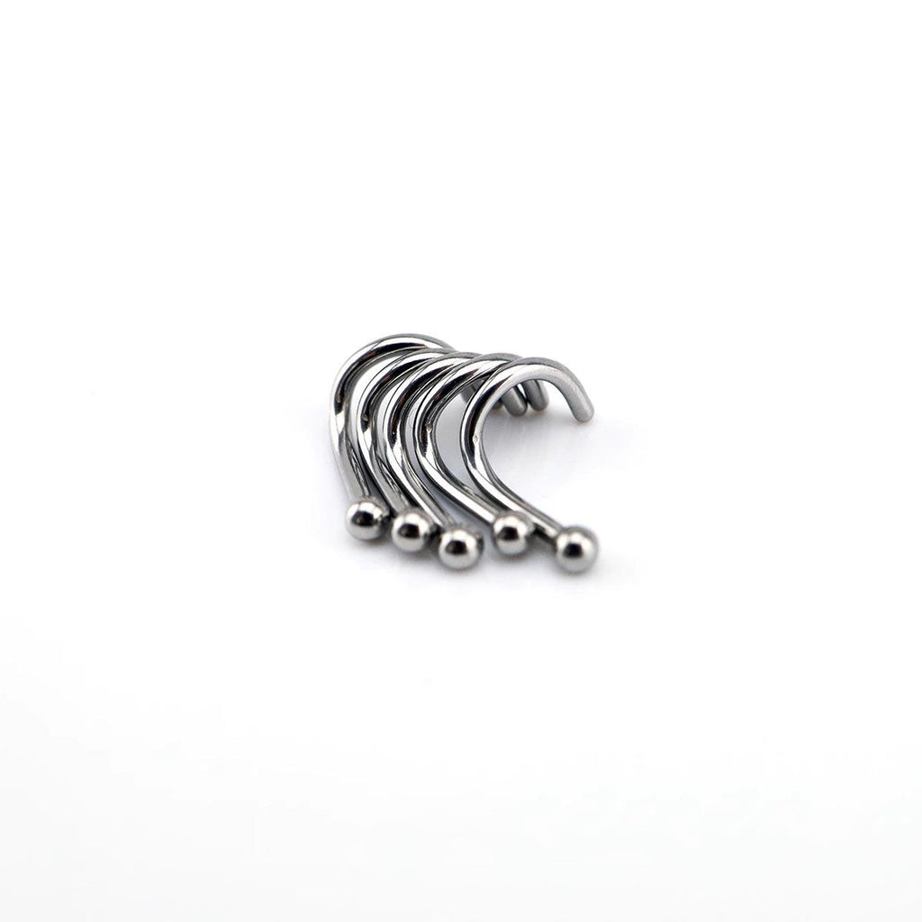 5PCS 20G L-Shape Nose Stud Set - 5PCS 20G L-Shape Nose Stud Set - 1.5mm by CRUXJEWELRY